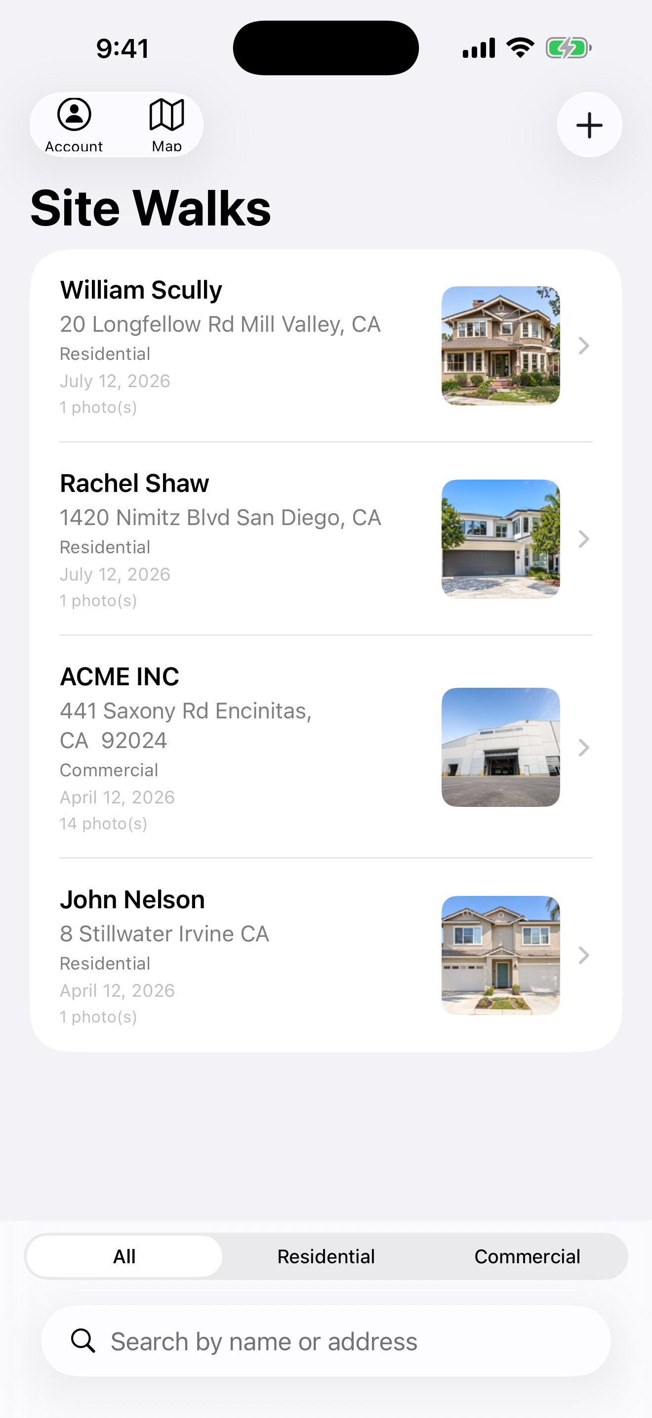 Solar Site Walk site walk list